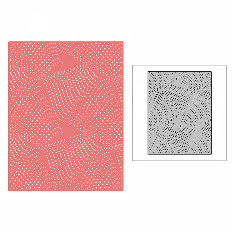 

Новинка фоновая пластина пятнистых волнистых линий 2021 металлические Вырубные штампы для «сделай сам» Скрапбукинг и изготовление карт тисн...