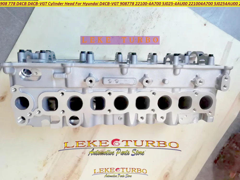 

Головка цилиндра 908, 778, D4CB D4CB-VGT для Hyundai D4CB-VGT, 908778, 22100-4A700, 5J025-4AU00, 221004A700, 5J0254AU00, 22100, 4A700