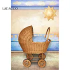 Малоенькая прогулочная коляска для беременных с художественным рисунком для новорожденных портрет фотографический фон для фотосъемки для студийной съемки с изображением пляжа