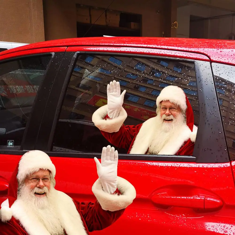 2020 Christmas Fashion The New 3D Realistic Santa Claus Car Rear Window Sticker Home Decoration Accessories Navidad Hot Sale | Автомобили