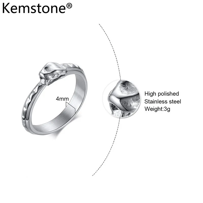 Кольцо в виде змеи из нержавеющей стали | Украшения и аксессуары