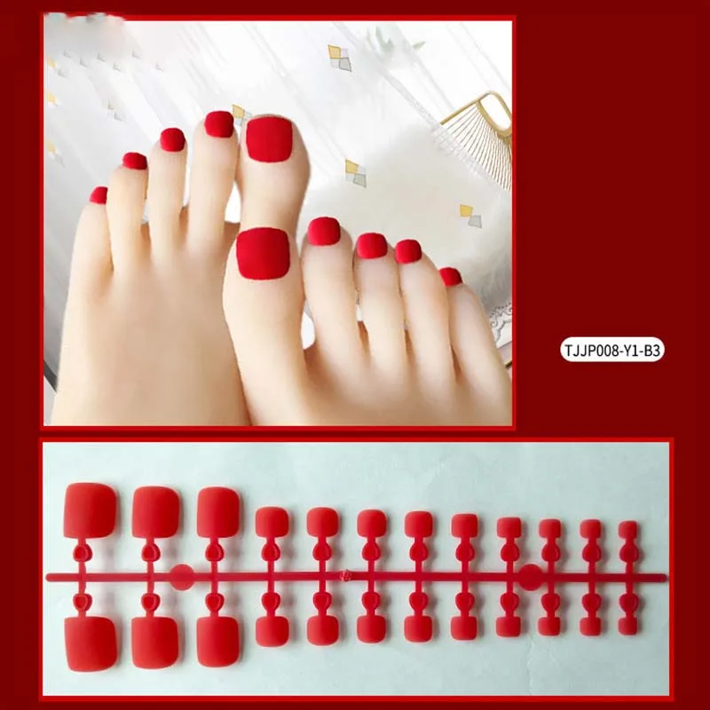 24 шт. накладные ногти на ногах пресс для ногтей во французском стиле конфетные