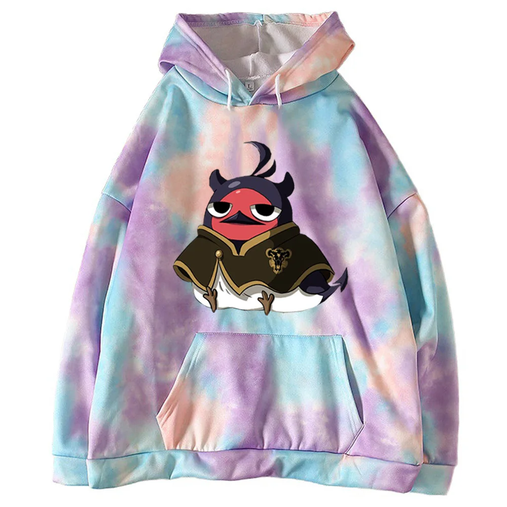 

Men Black Clover Hoodie Pullovers Sweatshirts Tie Dye Anime Clothes Hoodie 90s Casual Hoody Streetwear Tops