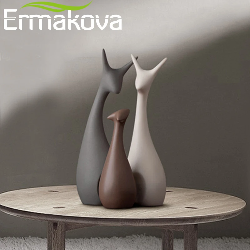 ERMAKOVA керамика животное слон Скульптура фарфоровые украшения олень ремесла