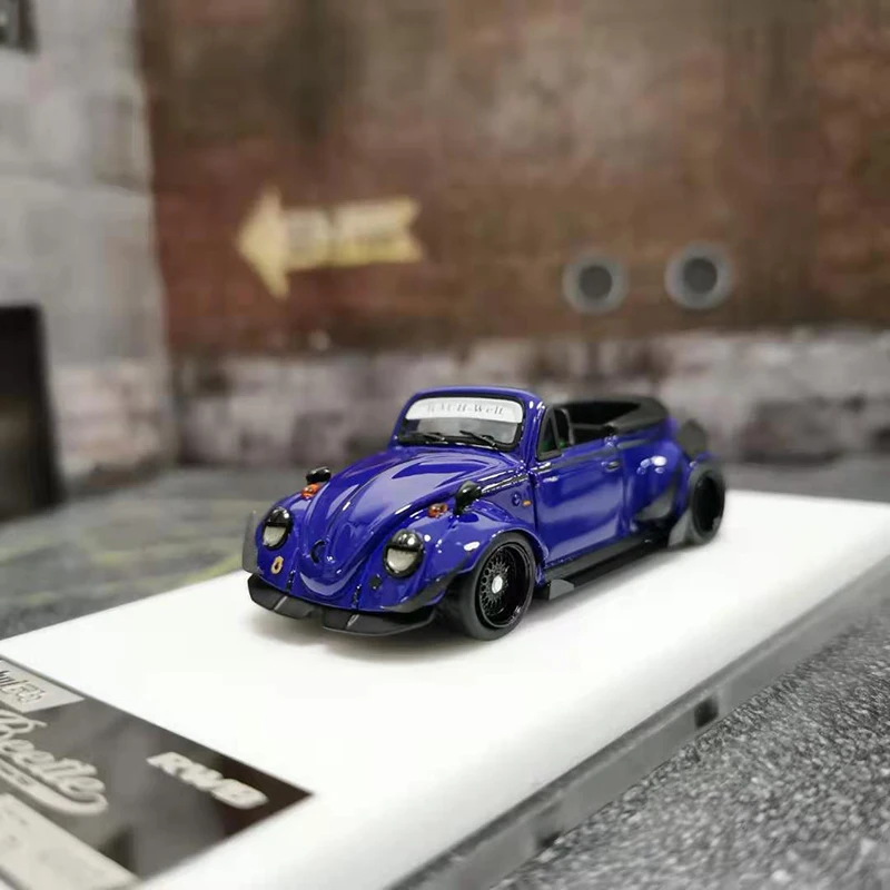 

Hpi64 1:64 Model Car RWB-Beetle Blue Roadster Limited Resin Vehicle Collection Gifts Display