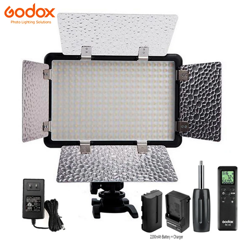 

Godox LED308C II Bi-color 3300-5600K / LED308W II White 5600K 16 Channels Remote Control LED DSLR Video Light Photography