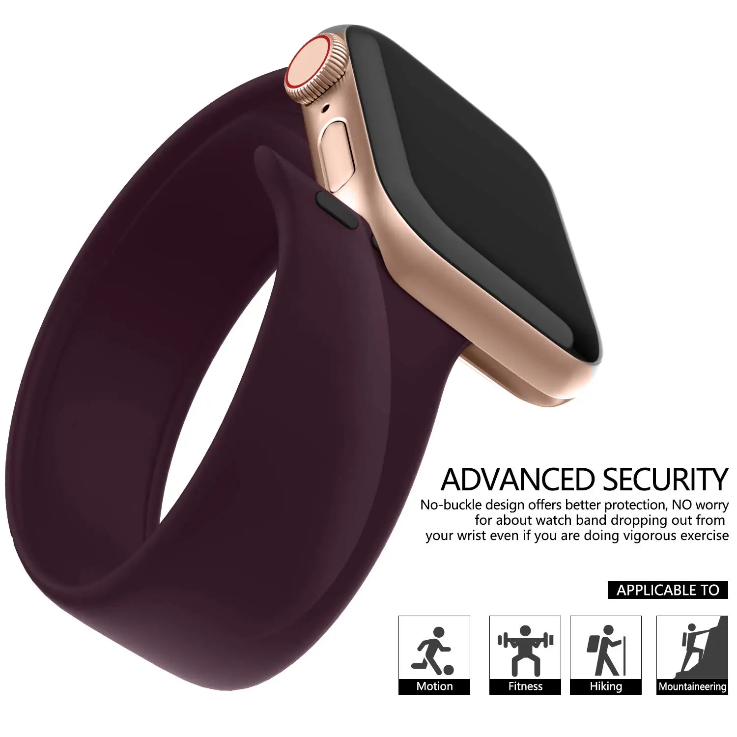 Solo Loop Strap for Apple watch band 44mm 40mm 45mm 41mm 38mm 42mm Silicone Sports Watchband Bracelet iWatch Series 7 SE 3 4 5 6