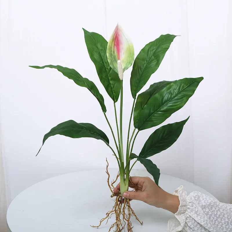 Искусственный цветок антуриума 60 см имитация банских ветвей поддельные