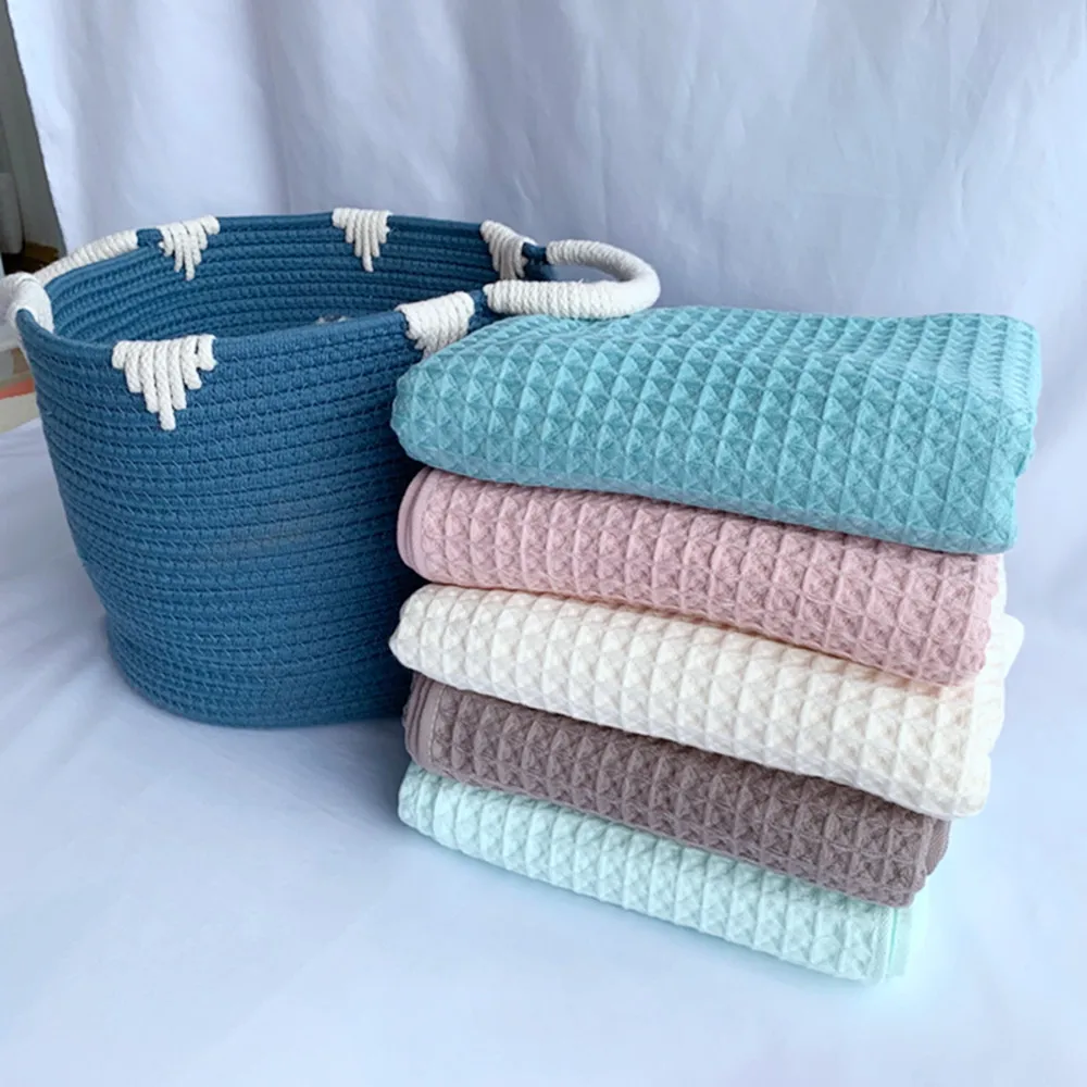 

Cotton Waffle Plaid Summer Blanket for Sofa Bed Towel Quilt Women Wrap Blanket Nap Blankets Throw Blanket for Car Office