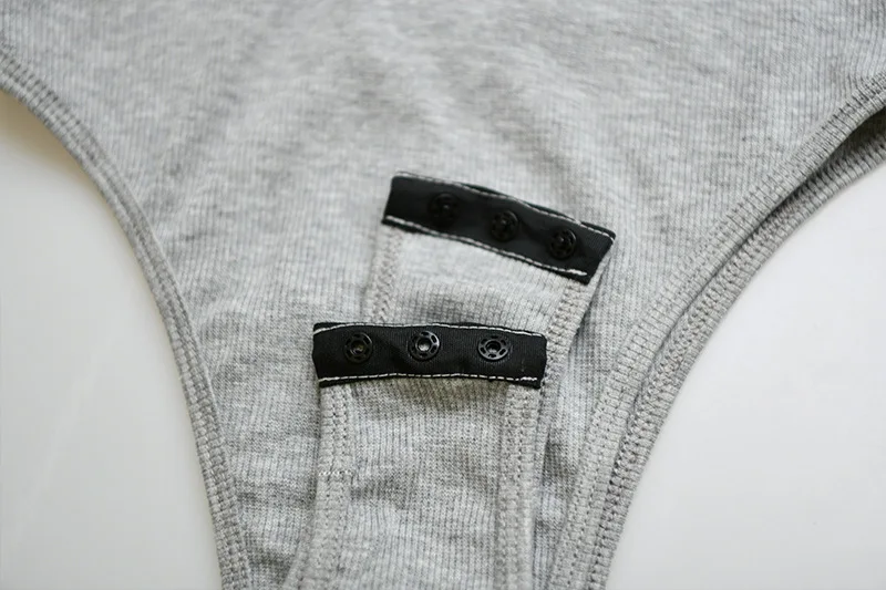 

Women Sexy Off Shoulder Bodysuit Long Sleeve Slash Buttons Bodycon Rompers Womens Jumpsuit Solid Summer Body Suit WX179