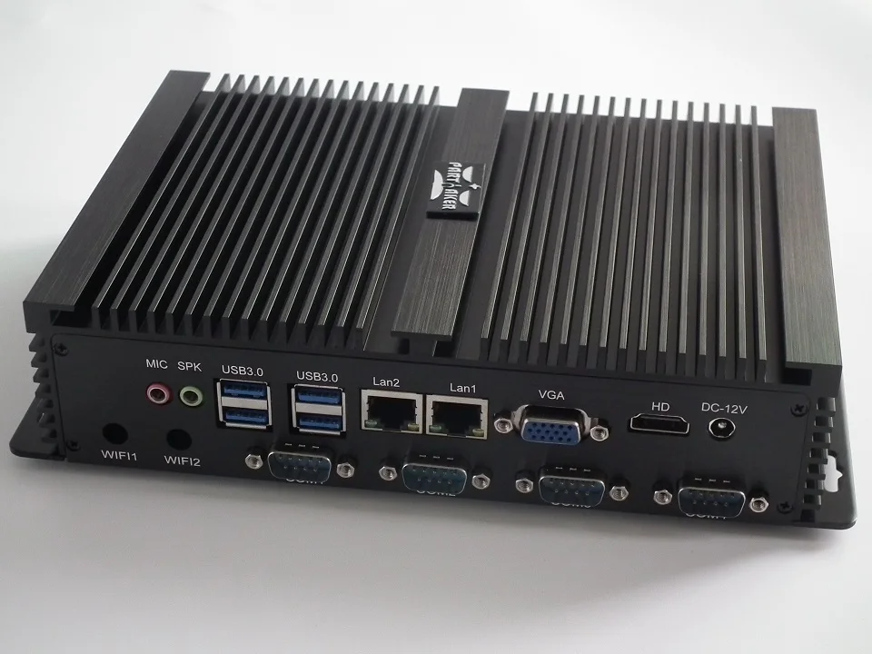 Безвентиляторный usb 3.0 промышленных с двойной гигабитный lan 4 com hdmi автоматической загрузки intel celeron c1037u 1.8g 4g барана 16g ssd windows linux
