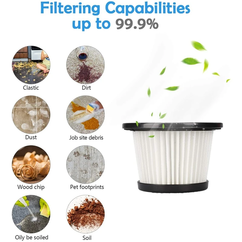 

8-Sets HEPA Filter Replacement, Vacuum Dust Filters for MOOSOO K24 Cordless Stick Vacuum Cleaner