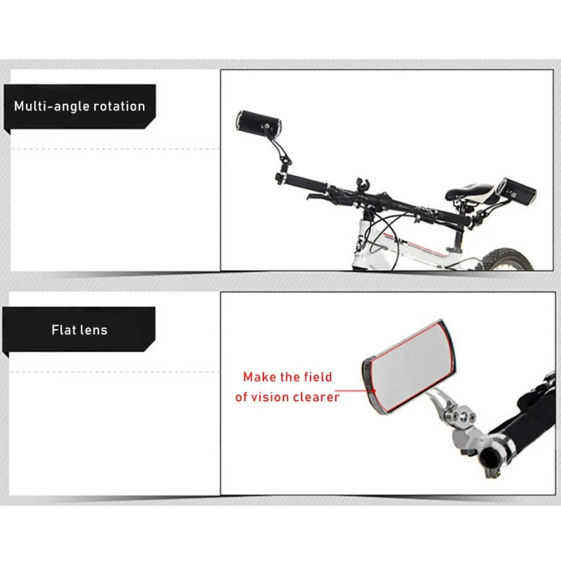 

Universal Bicycle Mirror Bicycle Accessories Handlebar Rearview Mirror Rotate Wide-angle For MTB Road Bike Cycling Accessories