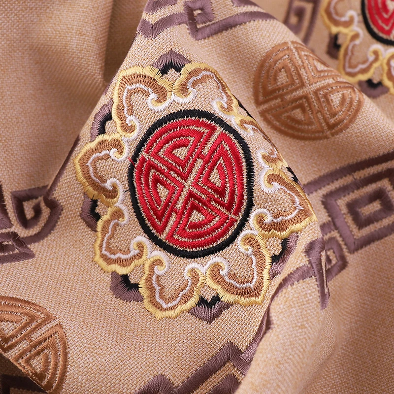 Ткань для вышивки интерьера льняная ткань швейная вышивка платье материал | Дом и