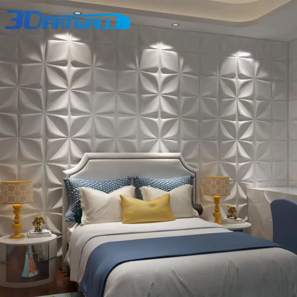 3DARTWALL белый ПВХ декоративные 3D настенные панели корнус ангустата Текстурированные Украшения для стен пакет из 48 плитки 129 SF