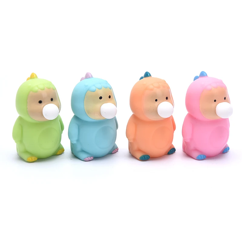 

Originality Little Dinosaur Blow Bubble Squeezing Vent Funny Toys For Kids Creative Pinch Toy Kawaii Decorative Ornaments