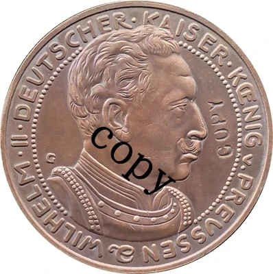 

Копия немецкой монеты 1913 3 Mark 33 мм