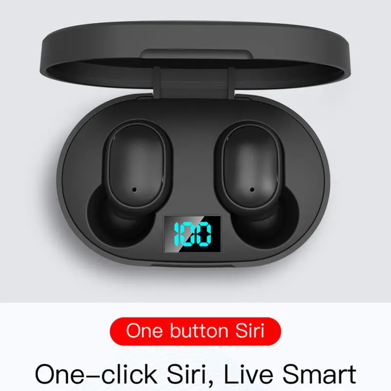 Bluetooth 5.0 Earbuds Wireless Sports Earphone Intelligent Digital Display with Charging Case | Электроника