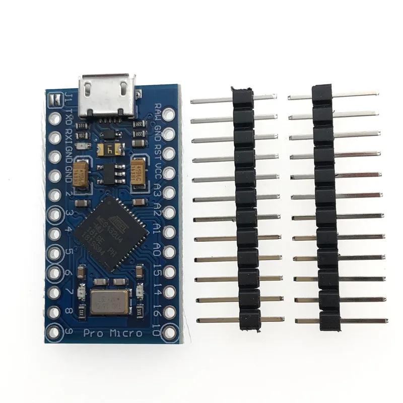 Pro Micro ATmega32U4 5 в 16 МГц Замена ATmega328 для arduino ATMega 32U4 Mini с 2-рядным контактным разъемом |