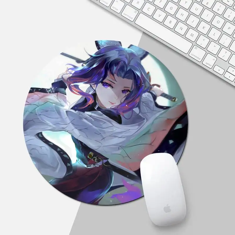 

Demon Slayer Durable Rubber Mouse Mat Pad Desk Table Protect Game Office Work Round Mouse Mat pad XL Non-slip Laptop Cushion