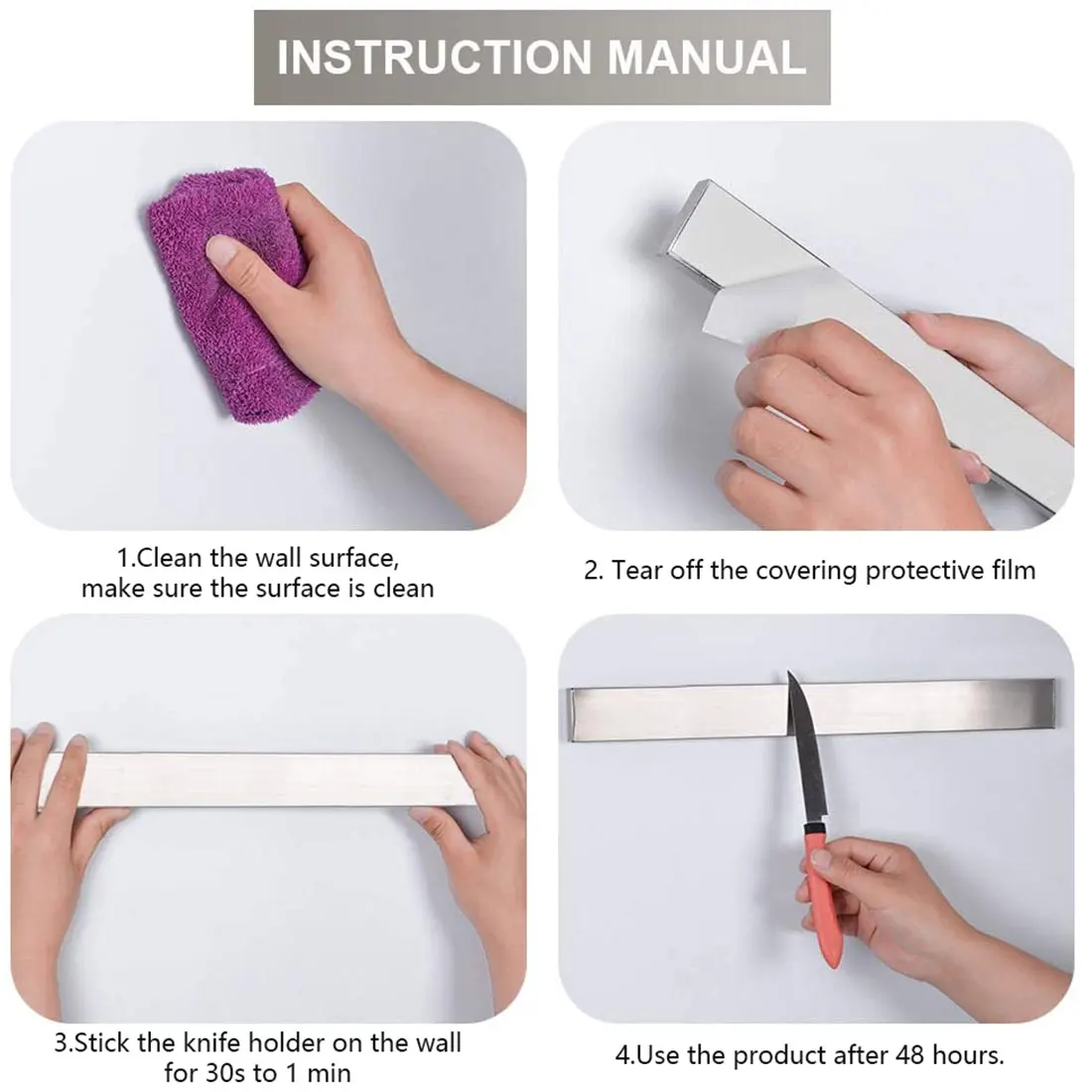 

Magnetic Knife Strip Wall Mounted Block Storage Rack Powerful Magnetic Knife Holder Kitchen Accessories Storage Box 30 40 50cm