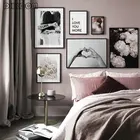 Постер на холсте с розовыми цветами, выражение любви, декоративная картина, Настенная картина, скандинавский декор для спальни, дома