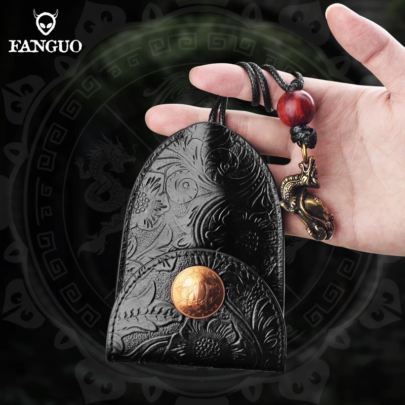 Сумка для ключей из воловьей кожи женщин натуральная кожа ключница брелок