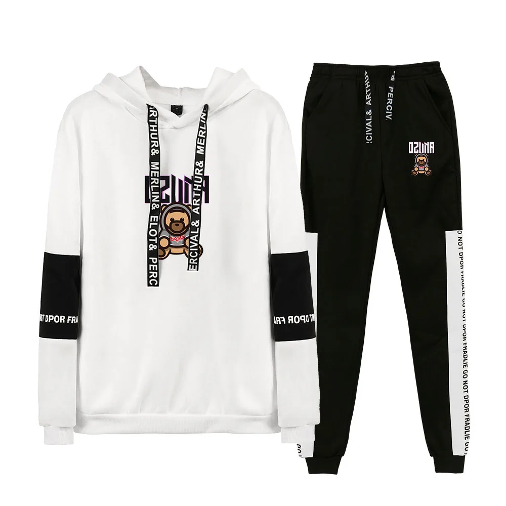 

2020 OZUNA ENOC Hoodies Sweatshirts And Sweatpants OZUNA ENOC Two Piece Set Hooded Suit Velvet Men/Women Casual Clothes
