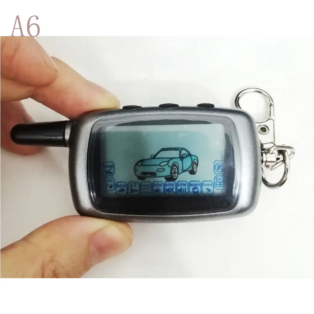 Русский A6 2-полосная ЖК-дисплей дистанционного Управление ключ для российских