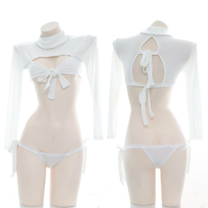 Свитер женский трикотажный с открытой грудью высоким воротником |