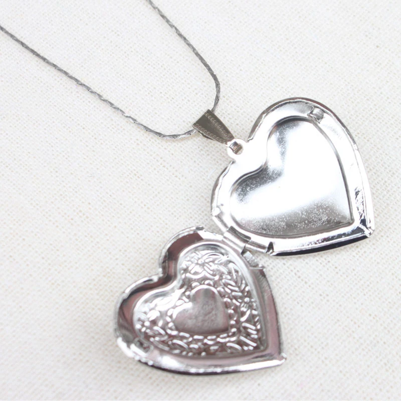 Ожерелье с кулоном и фоторамкой в форме сердца уникальным дизайном
