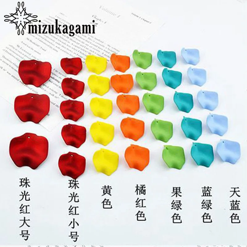 10 шт./лот летние акриловые серьги подвески в виде цветков и лепестков для