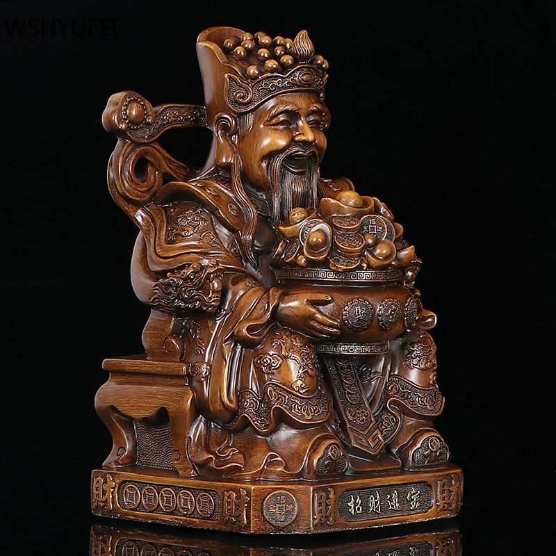Творчество смолы Бог Статуя Будды символ богатства украшения для дома шкафа