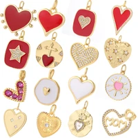 red love heart cute charms diy earrings charm designer bracelet necklace pendant jewelry making charm gold resin phone butterfly
