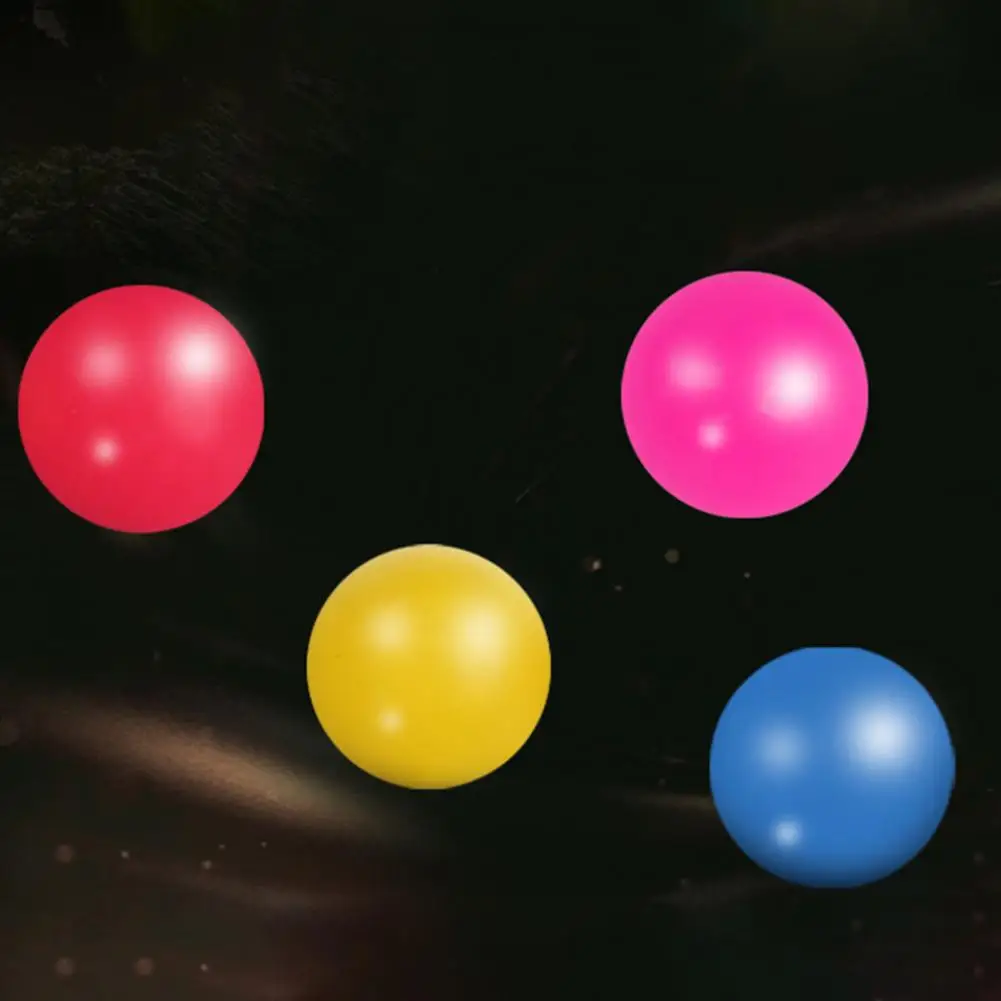 

Squeeze Ball Creative Funny Fluorescent Luminous Stress Relief Squeeze Sticky Round Ball Toy Stress Relief Toy