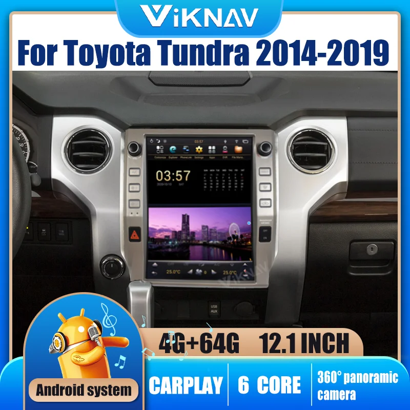 

PX6 12.1 inch Android Car Radio For Toyota Tundra 2014-2019 Car DVD Multimedia Player Auto Stereo Gps Navigation Carplay 2din