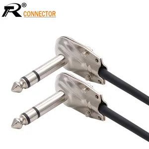 3 шт. металлический 90 градусов прямоугольный 6,35 мм 3-полюсный стерео джек штекер 6,35 мм Гитара Phono блин 14 дюйма разъем