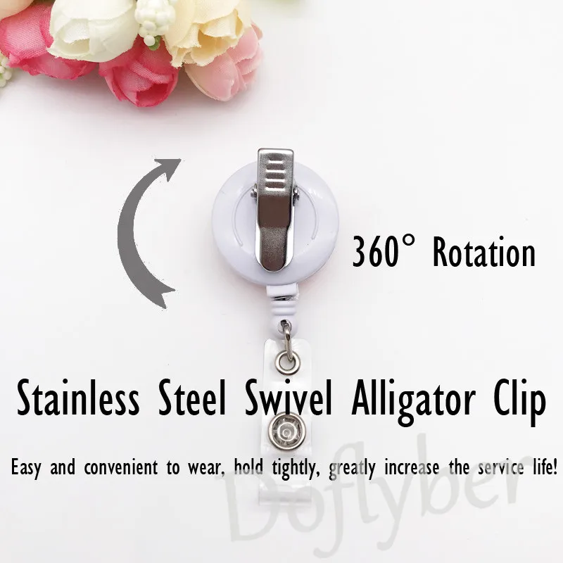 Милый мультфильм сова выдвижной значок медсестры катушка крокодил студентов