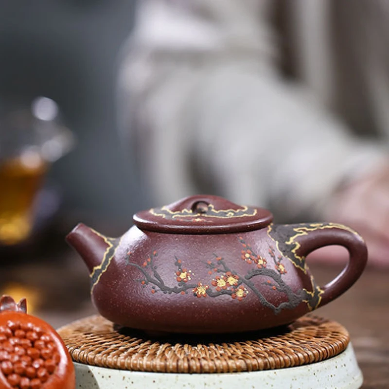 5 унций Yixing чайник 150 мл фиолетовый камень совок горшок ручной работы Zisha сырая
