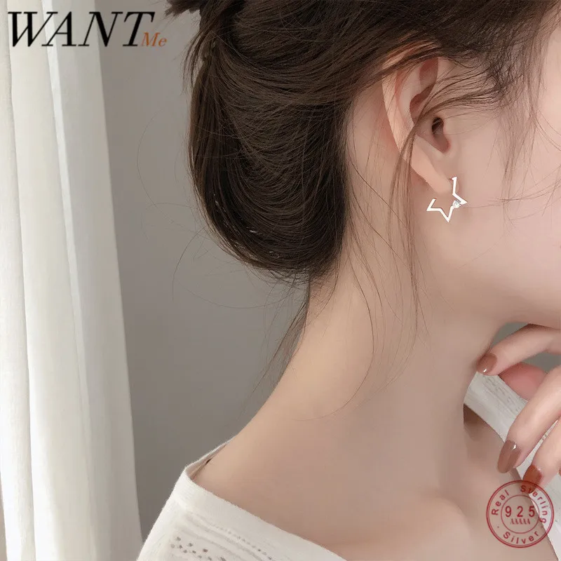 WANTME модные оригинальные 100% Стерлинговое Серебро 925 пробы инкрустированные