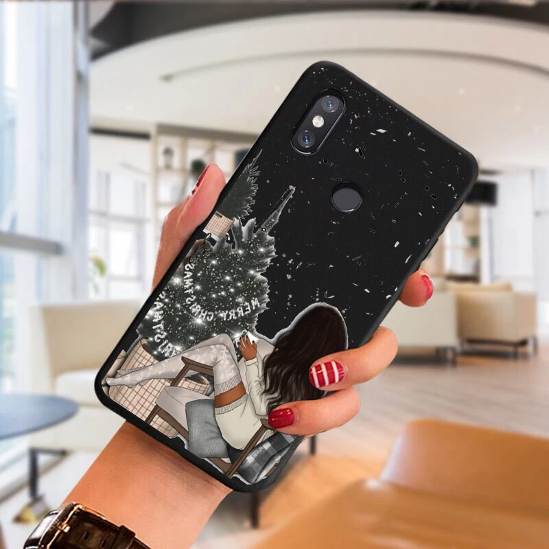 Модный Рождественский мягкий чехол из ТПУ для девушек Redmi Note8 Note 8T Note9Pro Max Note10 10PROMAX
