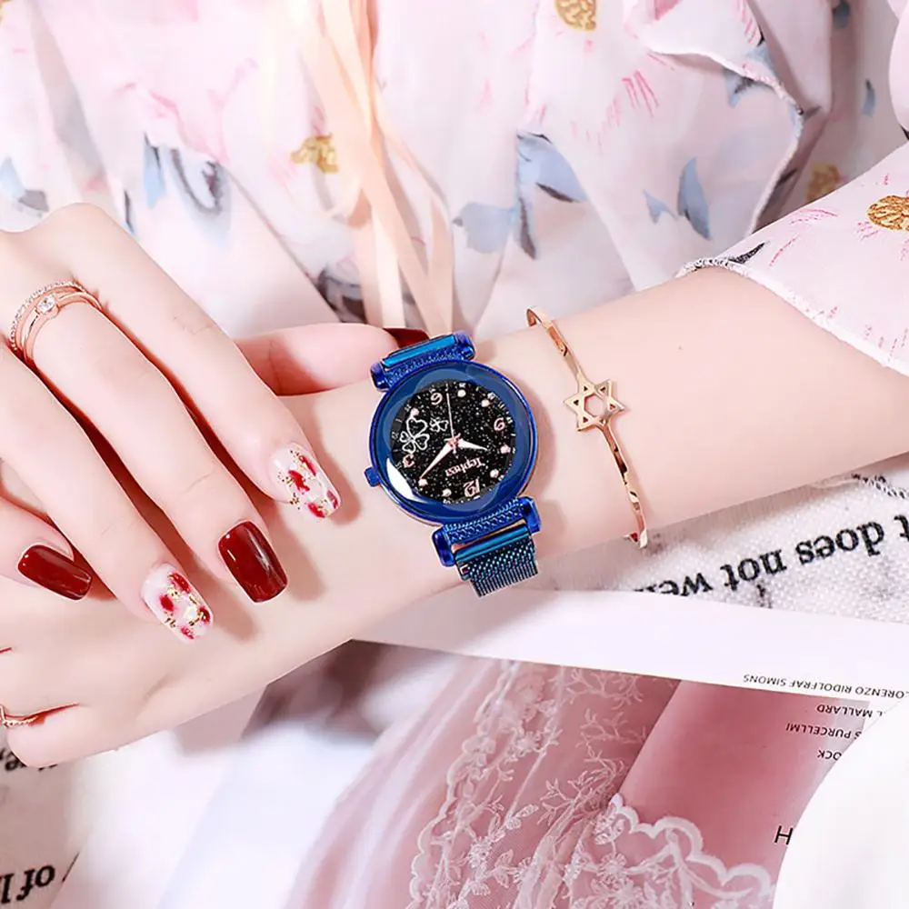 Роскошные 2019 Для женщин Серебряные часы Мода Повседневное с украшением в виде