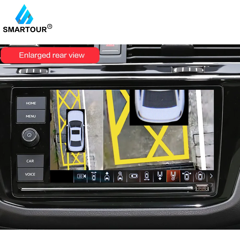 Автомобильная камера для парковки Smartour AHD видеорегистратор с функцией ночного