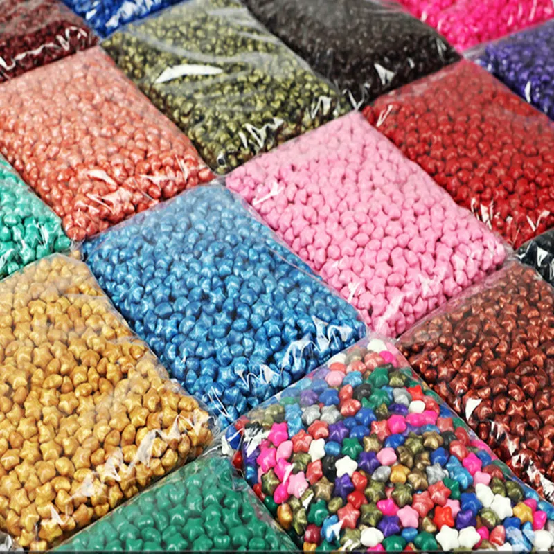 

1kg Star Retro Lacquer Wax Particles DIY Gift Box Wedding Invitation Wine Bottle Sealing Wax about 1800pcs Multi-color Optional