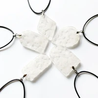 Natural Rock Crystal Chips Beads Tumble Stone Pendant Orgone Energy Clear Quartz Stone Necklace White Crystal Decor 1pc