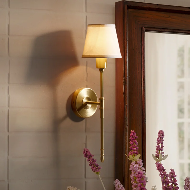 Американский декоративный медный настенный светильник классический дизайн