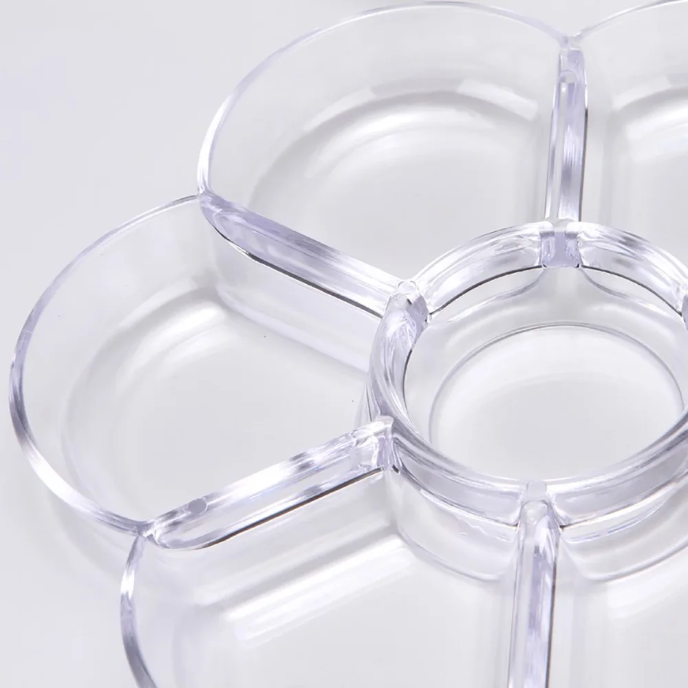 

Flower Shaped Plastic Palette 7 Holes Painting Dish Tray Mixing Palettes For Oil Acrylic Watercolor Gouache