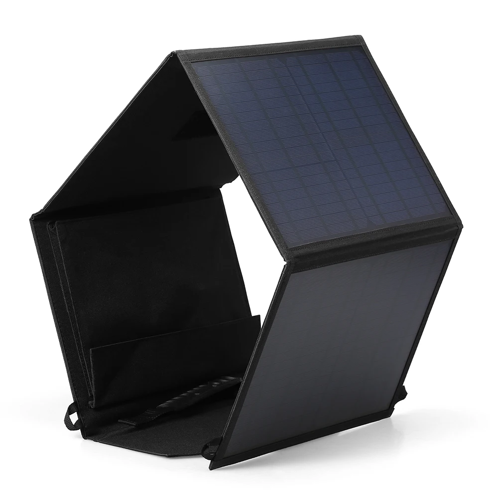 40W портативное солнечное зарядное устройство Водоотталкивающее 5 V/2A USB порт и DC18V