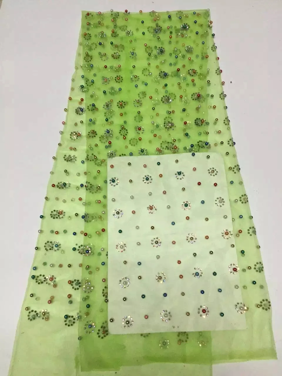 

Горячая Распродажа, яркая элегантная французская вуаль, гипюр, тюль, сетчатая кружевная ткань с камнями и бусинами