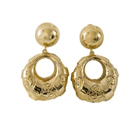 sunnesa exaggerated big earrings skin friendly nigeria golden luxury jewelry exquisite drop pendant earrings
